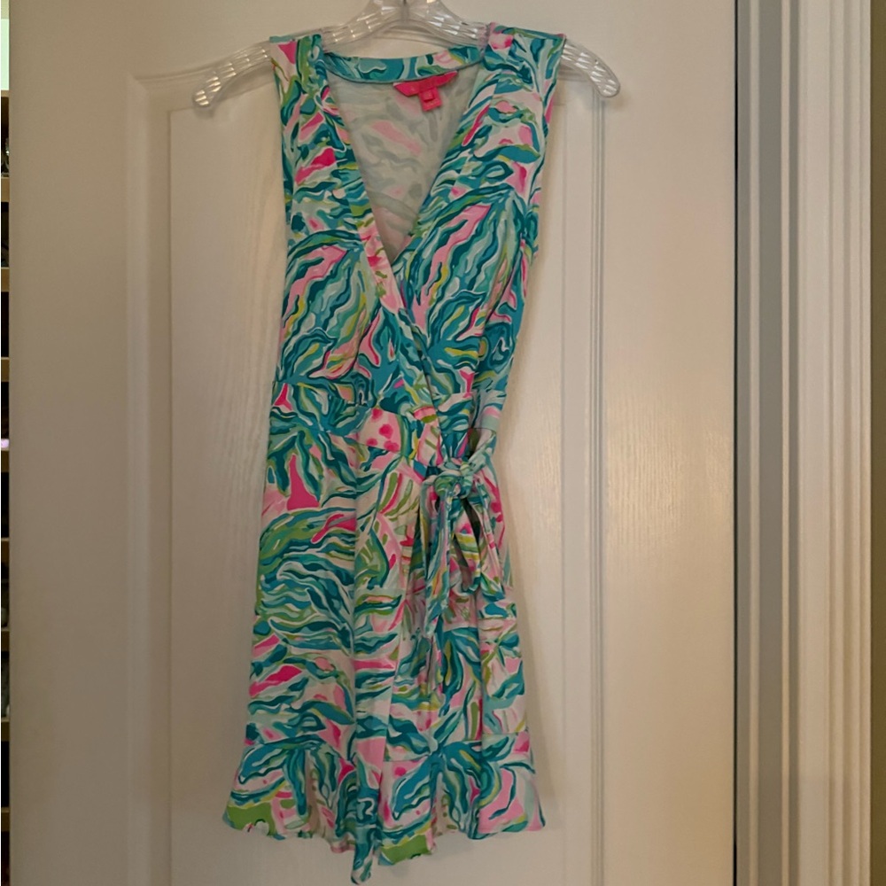 Lilly Pulitzer Pink and Blue Swirl Dress